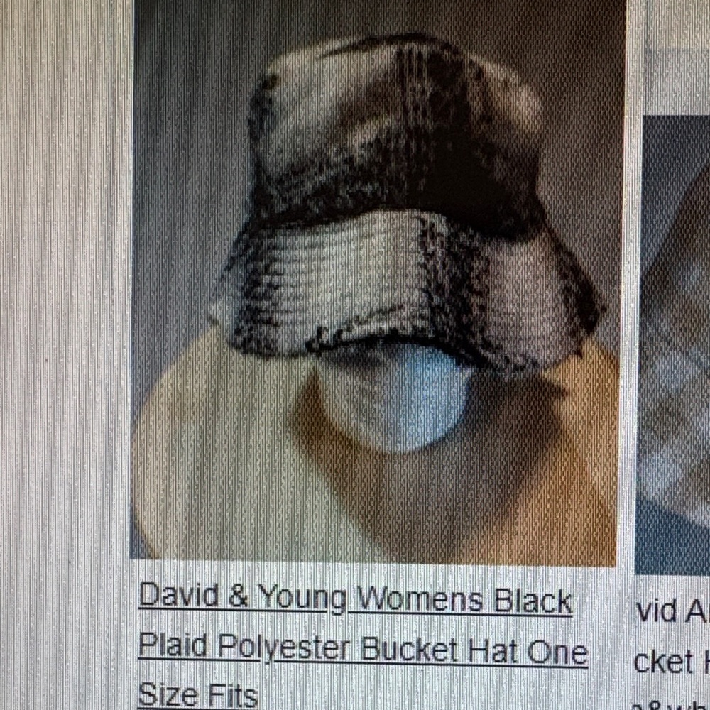 David and Young Black and Gray Plaid Bucket Hat